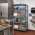 Thumbnail image #2 for Quantum 4-Tier Stationary Wire Plastic Mat Shelving Unit, 36