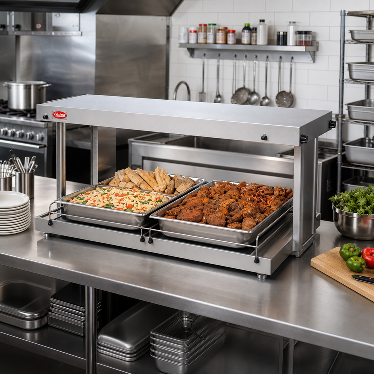 Product image #2 for Hatco Glo-Ray 48-Inch Freestanding Heated Shelf, 19.5-Inch Deep, Stainless Steel Top, 120V