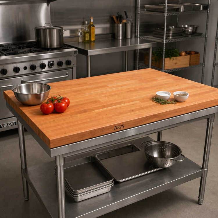 Product image #2 for Boos Block American Cherry Blended Edge Grain Kitchen Countertop, 48 x 36 x 1-1/2 Inches, Varnique Finish