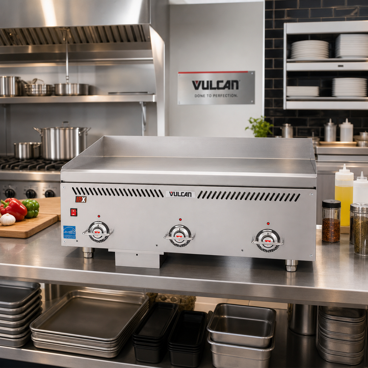 Product image #3 for Vulcan 48-Inch Countertop Gas Heavy-Duty Griddle with IRX Infrared Burners and Drawer