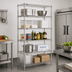 Thumbnail image #2 for Metro Super Erecta Brite Stationary Starter Wire Shelving Unit, 48 x 24 x 74 Inches, 5 Shelves
