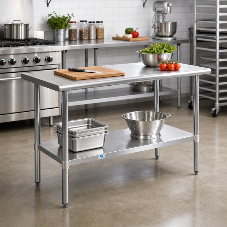 Product image #3 for 48-Inch x 24-Inch Stainless Steel Prep and Work Table with Undershelf