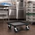 Thumbnail image #2 for Rack-Master Recycled Black Single-Stack Dish & Glass Rack Dolly Base with 2 Locking Casters