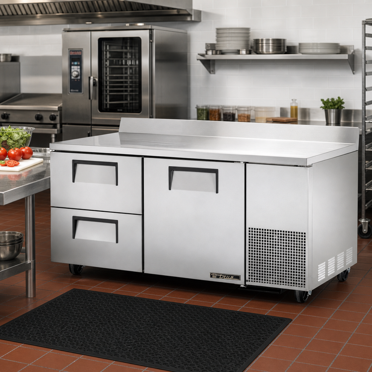 Product image #2 for True TWT-67D-2-HC 67-Inch Deep Work Top Refrigerator with 1 Door and 2 Drawers