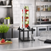 Thumbnail image #2 for Cal-Mil One by One 1.5-Gallon Acrylic Infusion Beverage Dispenser with Drip Tray and Black Metal Base