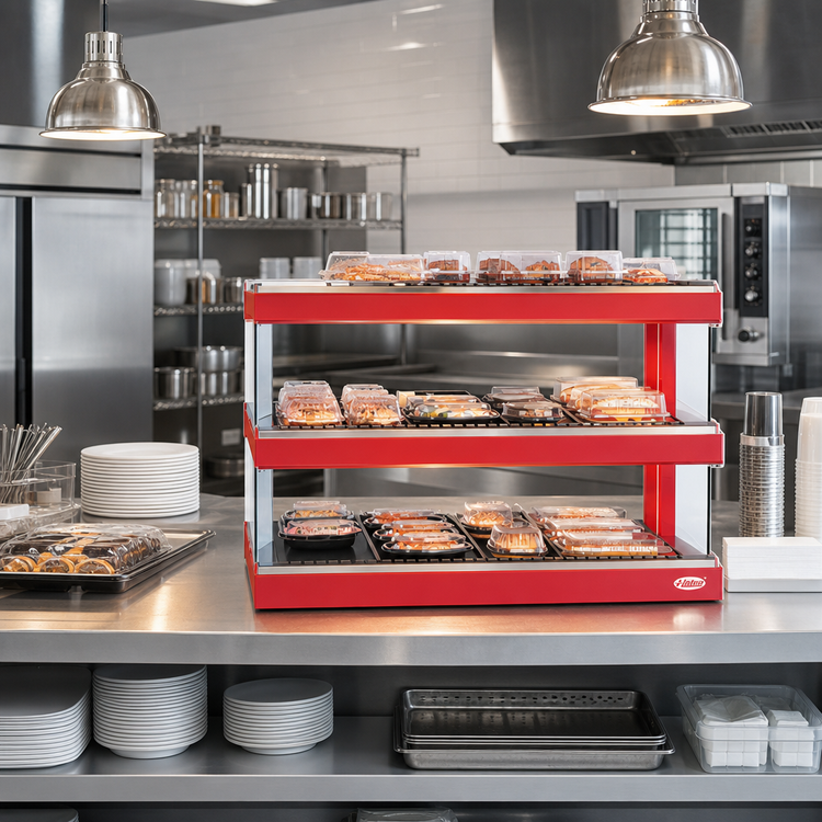 Product image #2 for Hatco Glo-Ray® Designer Horizontal Countertop Display Warmer with Dual Heated Glass Shelves