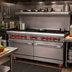 Thumbnail image #2 for American Range 60-Inch Gas Restaurant Range with 10 Open Burners, Left Convection Oven and Right Standard Oven