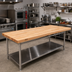 Thumbnail image #2 for John Boos SC115-O Edge Grain Flat Top Northern Hard Rock Maple Work Table Top, 120 x 42 x 1-3/4 Inches