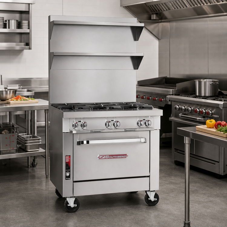 Product image #2 for Southbend Platinum Heavy Duty 12-Inch Gas Hot Top Range with Cabinet Base