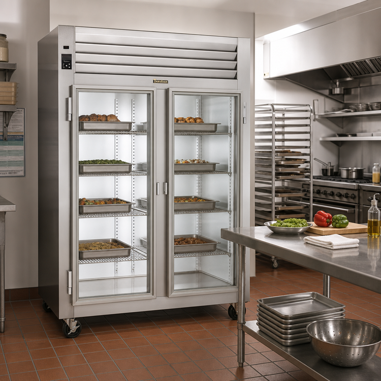 Product image #2 for Traulsen Spec-Line RHF232W-FHG Two-Section Reach-In Heated Holding Cabinet with Full-Height Glass Doors, Standard Depth, Stainless Steel