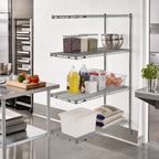 Thumbnail image #2 for Metro Super Erecta AN346C Add-On Chrome Wire Shelving Unit, 42W x 18D x 63H, 4 Shelves
