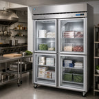 Thumbnail image #2 for Hoshizaki Steelheart F2A-HG Two-Section Reach-In Freezer, 50.37 Cu. Ft., 4 Half-Height Glass Doors, Stainless Steel