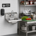Thumbnail image #2 for Eagle Group Wall-Mount Hand Sink with Wrist-Handle Gooseneck Faucet, 304 Stainless Steel, 13-1/2 x 9-3/4 x 6-3/4 Inch Bowl
