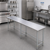 Thumbnail image #2 for Sapphire Manufacturing 120-Inch x 18-Inch 18-Gauge Stainless Steel Work Table with Open Galvanized Base