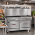Thumbnail image #2 for Southbend Ultimate 60-Inch Gas Restaurant Range with 4 Open Burners, 36-Inch Griddle, and 2 Convection Ovens