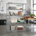 Thumbnail image #2 for Valu-Master Red-i-Pak 4-Tier Wire Shelving Unit, 48 x 18 x 63 Inches, Pewter Gray Epoxy
