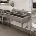 Thumbnail image #2 for Advance Tabco Wall Mounted Multiwash Hand Sink with 2 Gooseneck Faucets, 40 Inch Wide