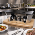 Thumbnail image #2 for Bron Coucke Planchetta 4-Serving Griddle Serving Board with Wooden Base