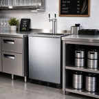 Thumbnail image #3 for Summit Commercial SBC58BLBIADA ADA-Height Undercounter Dual-Tap Draft Beer Dispenser, Front-Breathing, Holds Two 1/6 Kegs