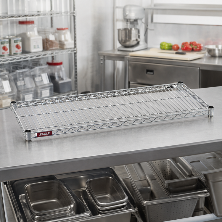 Product image #2 for Eagle Group QuadTruss 72-Inch x 24-Inch Stainless Steel Wire Shelf