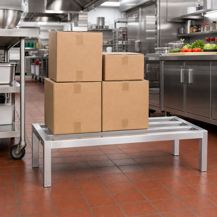 Product image #2 for New Age Heavy-Duty All-Welded Aluminum Dunnage Rack, 36" x 18" x 8", 3000 lb Capacity