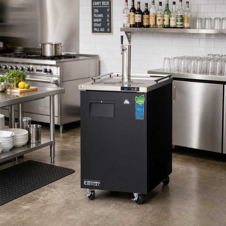 Product image #2 for Everest Refrigeration One-Section Direct Draw Keg Beer Dispenser with Single-Faucet Stainless Steel Draft Tower, 8.0 Cu. Ft.
