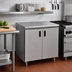 Thumbnail image #2 for Advance Tabco Special Value Series Enclosed Stainless Steel Work Table with Cabinet Base and Hinged Doors, 36 x 24 Inches