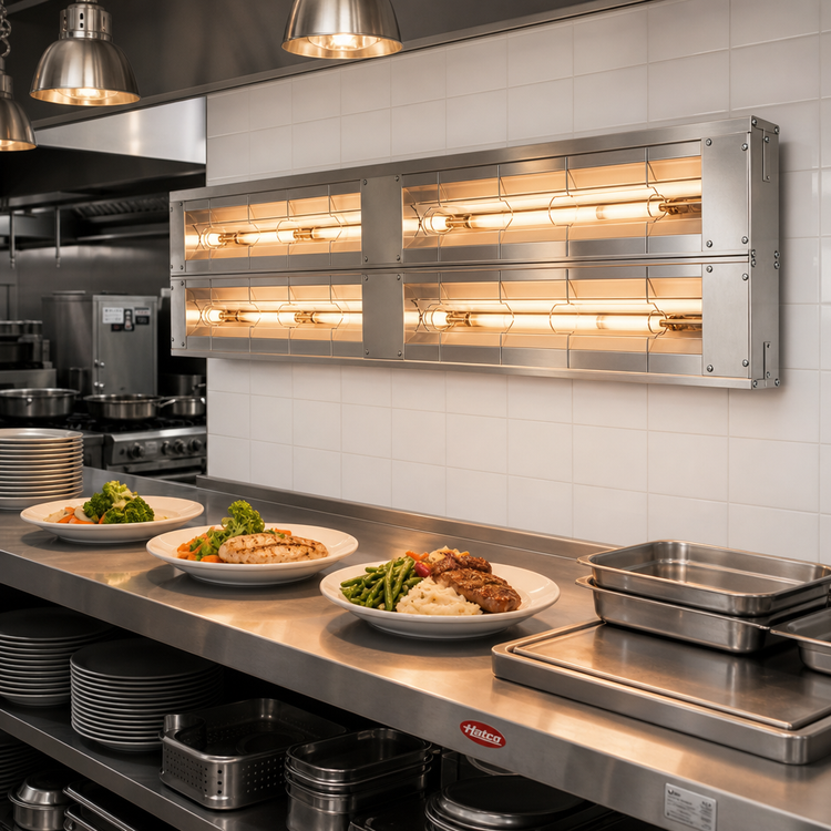 Product image #2 for Hatco Glo-Ray® 60-Inch Double Lighted Infrared Strip Heater, Aluminum, 3100 Watts