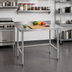 Thumbnail image #2 for Steel Works Stainless Open Base Stainless Steel Work Table, 48