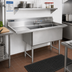 Thumbnail image #2 for Advance Tabco 2-Compartment Fabricated Sink with 24-Inch Left Drainboard, 14-Gauge 304 Stainless Steel