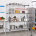 Thumbnail image #2 for EAGLEbrite Quad-Adjust® 4-Tier Stationary Commercial Wire Shelving Starter Unit, 72