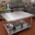 Thumbnail image #2 for John Boos 48-Inch x 48-Inch Flat Stainless Steel Countertop for Food Displays