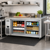 Thumbnail image #2 for Everest Refrigeration ETGWR2 Two-Section Undercounter Glass Door Worktop Refrigerator, 22 Cu. Ft., Side-Mounted Self-Contained R290