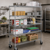 Thumbnail image #2 for Metro Super Adjustable Super Erecta Wire Shelving Stem Caster Cart, 5 Shelves, 60 x 21 Inches, Chrome, 600 lb. Capacity