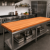 Thumbnail image #2 for Boos Block American Cherry Edge-Grain Kitchen Countertop, 108 x 27 x 1-1/2 Inch, Varnique Finish