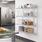 Thumbnail image #2 for Eagle Group EAGLEbrite A4-74-2448Z 48-Inch 4-Tier Add-On Wire Shelving Unit, 24-Inch Deep, 74-Inch High, Zinc Finish