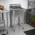 Thumbnail image #2 for Eagle Group 314 Series 1-Compartment 304 Stainless Steel Commercial Sink with 9-1/2-Inch Backsplash, 25-1/2 x 31-3/4 in.