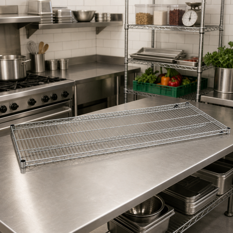 Product image #2 for Metro Super Erecta 72-Inch x 14-Inch Type 304 Stainless Steel Open Wire Shelf