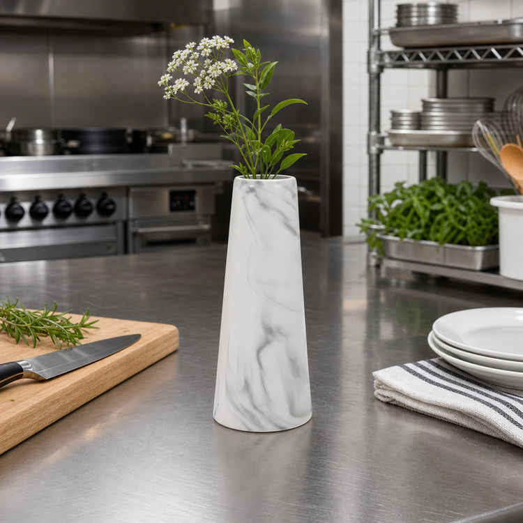 Product image #3 for American Metalcraft Marble Ceramic Tower Bud Vase