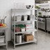 Thumbnail image #2 for John Boos Stainless Steel Dry Storage Shelving Unit, 54 x 18 x 60 Inches, 3 Adjustable Shelves