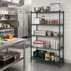Thumbnail image #3 for Metro Super Erecta 5A417K3 Stationary Wire Shelving Starter Unit, 24"W x 21"D x 74"H, 5 Adjustable Shelves, Green Epoxy Finish