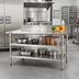 Thumbnail image #2 for Eagle Group Adjustable Work Table Undershelf, 96 x 30 Inches, 18 Gauge 304 Stainless Steel