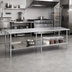 Thumbnail image #2 for 84-Inch x 18-Inch 400 Series Stainless Steel Work Table with Adjustable Undershelf