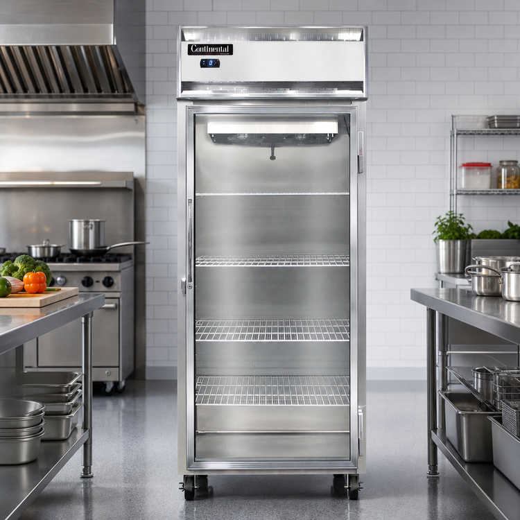 Product image #2 for Continental Refrigerator 1FXSNGD One-Section Extra-Wide Display Reach-In Freezer with Glass Door