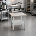 Thumbnail image #2 for Eagle Group 24 Inch x 24 Inch x 24 Inch Stationary Mixer Stand with Stainless Steel Top and Galvanized Undershelf
