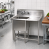 Thumbnail image #2 for John Boos Pro-Bowl 1-Compartment Stainless Steel Sink with Right Drainboard and 10-Inch Backsplash