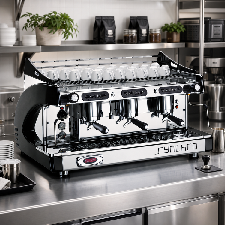 Product image #2 for CBC Royal Traditional Synchro 3-Group Semi-Automatic Commercial Espresso Machine