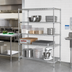 Thumbnail image #2 for Metro Super Erecta Brite 4-Shelf Stationary Starter Wire Shelving Unit, 60