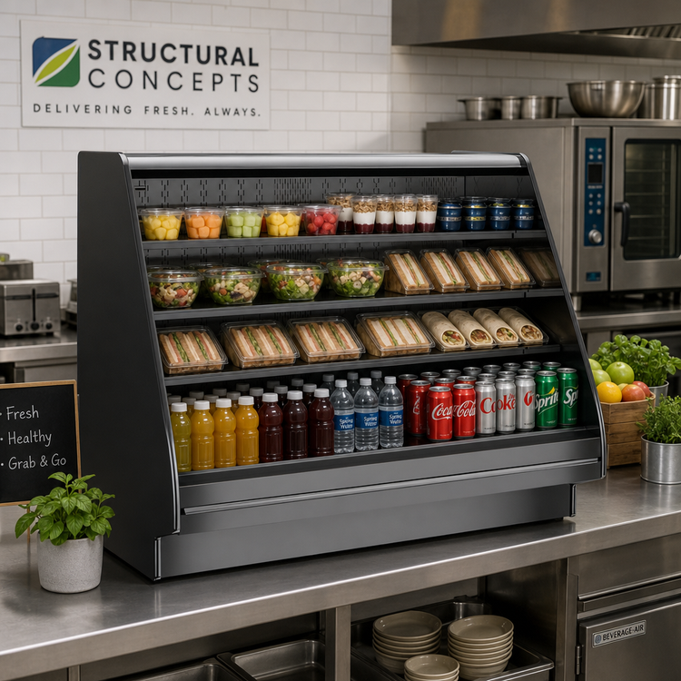 Product image #3 for Structural Concepts Fusion® Open Flat Profile Refrigerated Self-Service Countertop Display Case