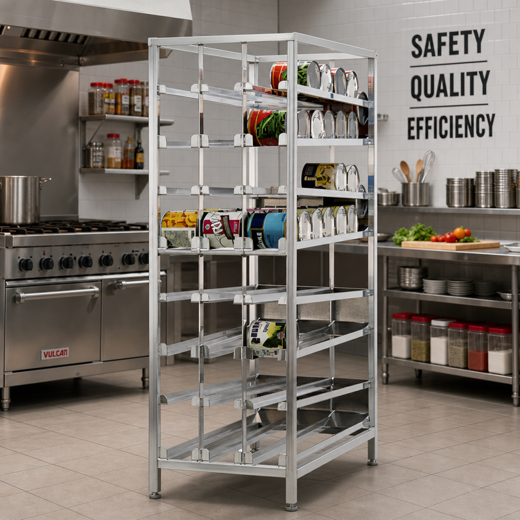 Product image #2 for Economy First In, First Out Stationary Can Rack for #10 Cans, 156 Capacity
